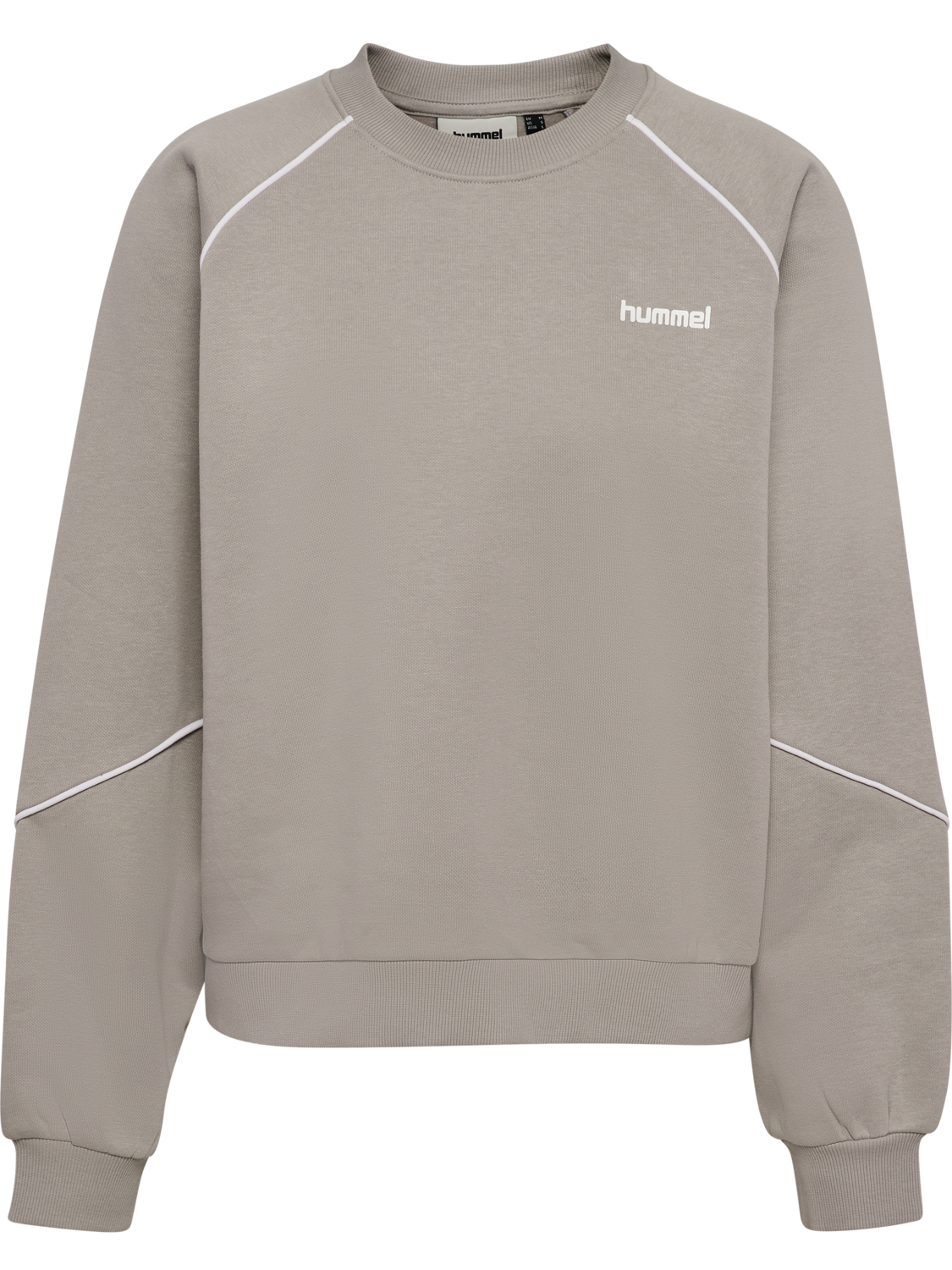 hmlKEEPER W BOXY PIPING CREWNECK, ROCK RIDGE, packshot