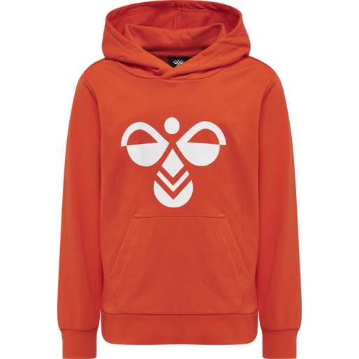 hmlCUATRO HOODIE, CHERRY TOMATO, packshot