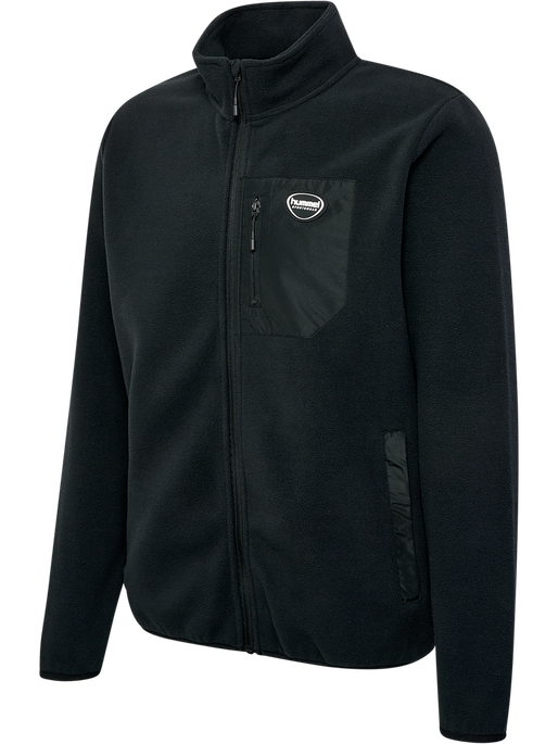 hmlLGC SUM FLEECE JACKET, BLACK hmlLGC SUM FLEECE JACKET, BLACK, packshot