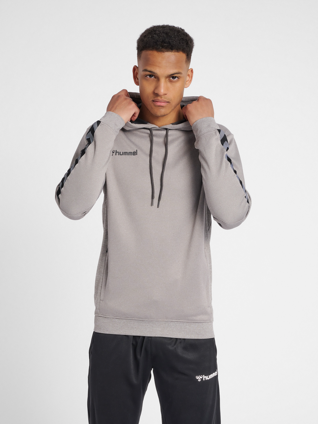 Hummel grey hoodie hotsell