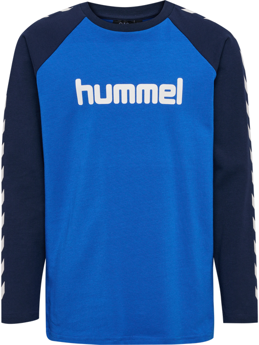 hmlBOYS T-SHIRT L/S, BLUE LOLITE, packshot