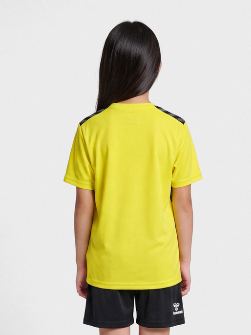 hmlAUTHENTIC PL JERSEY S/S KIDS, BLAZING YELLOW/TRUE BLUE, model