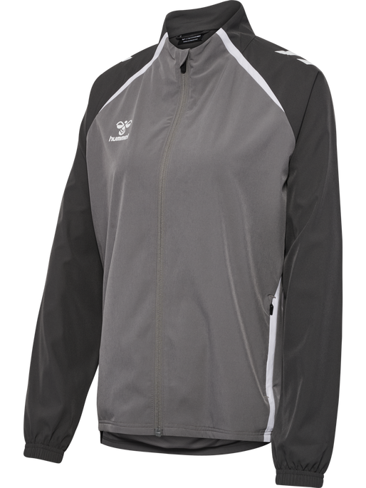hmlLEAD 2.0  WOVEN JACKET WOMAN, STEEL GRAY/ASPHALT, packshot