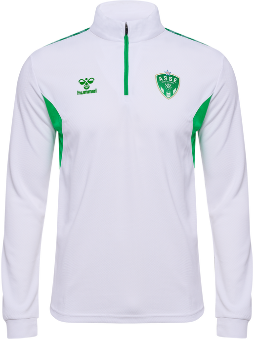 ASSE 23/24 WARM UP HALF ZIP SWEAT, BRIGHT WHITE, packshot