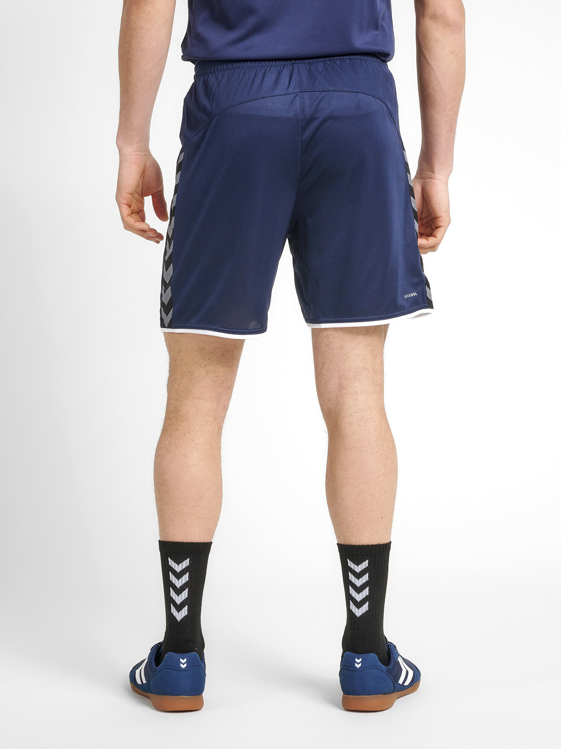 Hummel Football Soccer Mens Sports Training Core Poly Shorts Regular Fit Marine 