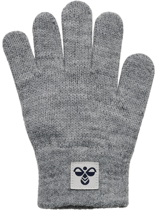 hmlJR KNIT GLOVES 2-PACK, GREY MELANGE hmlJR KNIT GLOVES 2-PACK, GREY MELANGE, packshot