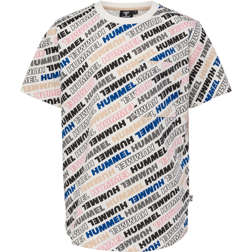hmlCALEB T-SHIRT S/S, MARSHMALLOW, packshot
