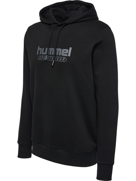 hmlBOOSTER HOODIE, BLACK, packshot