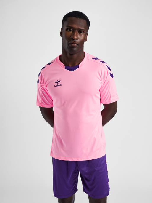 PEAK■Askin Big Logo Short Sleeve■送料込 hummel CORE XK POLY JERSEY S/S - COTTON CANDY | hummel.net