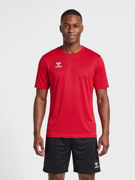 hmlESSENTIAL JERSEY S/S, TRUE RED, model