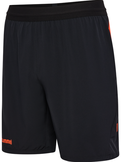 hmlBLAZE PRO TRAINING SHORTS KIDS, BLACK/ORANGE, packshot