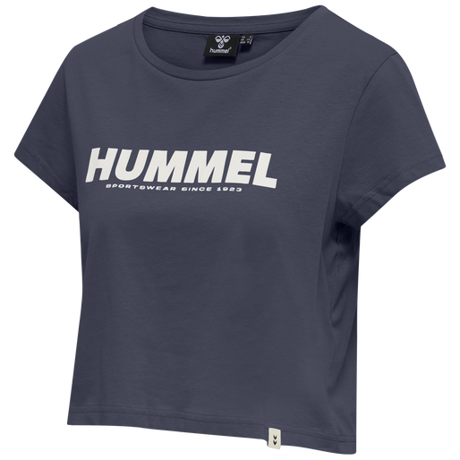 hummel LEGACY WOMAN CROPPED T-SHIRT - BLUE NIGHTS