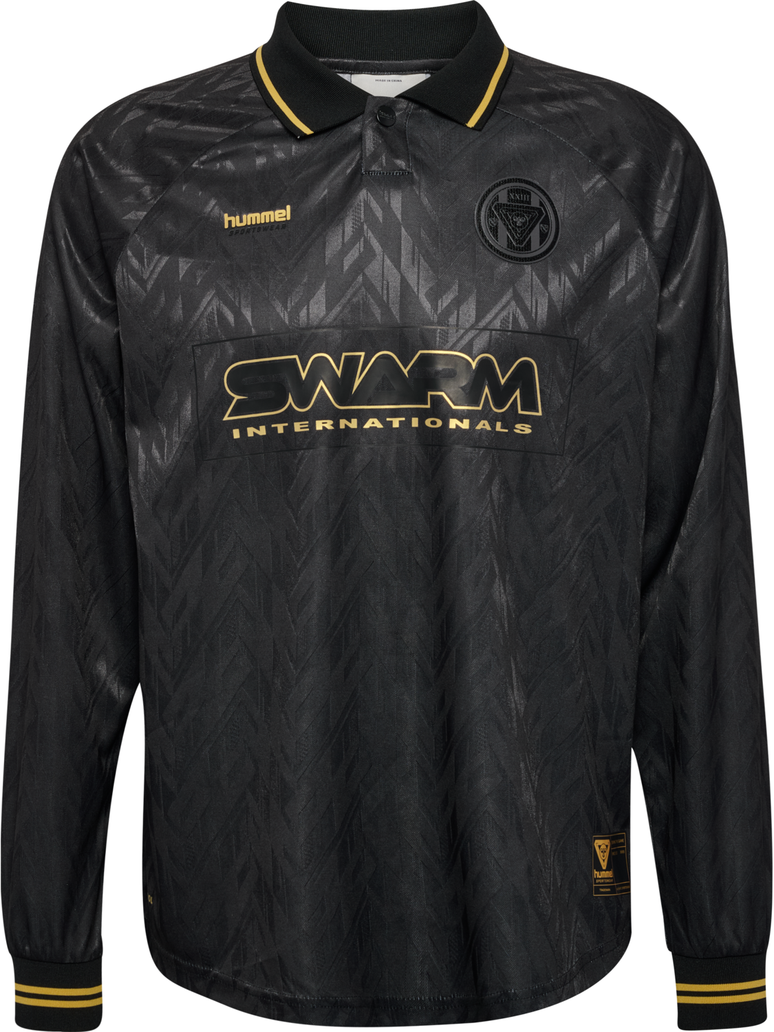 hmlLOOSE BAY SOCCER JERSEY L/S, BLACK, packshot