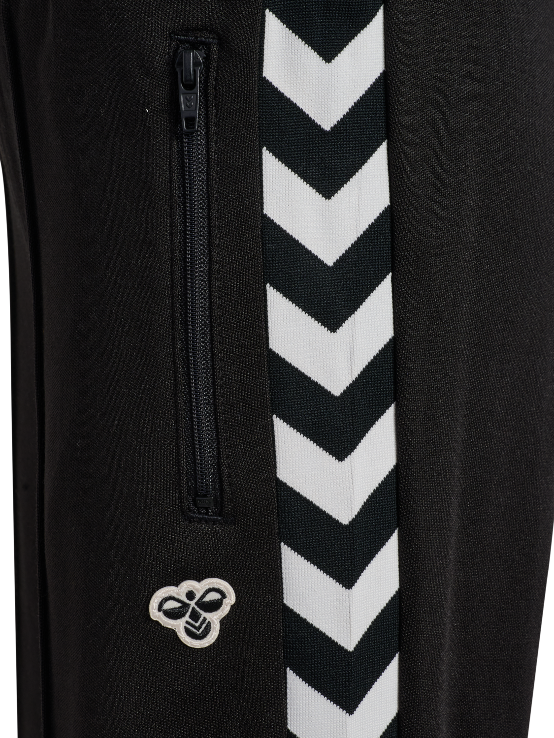 hmlJR ARCHIVE WIDE LEG POLY PANTS, BLACK, packshot