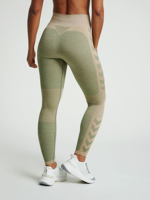 Sind Forge Græsse hummel CLEA SEAMLESS MID WAIST TIGHTS - VETIVER MELANGE | hummel.net