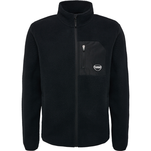 hmlLGC OLIVER FLEECE JACKET, BLACK, packshot