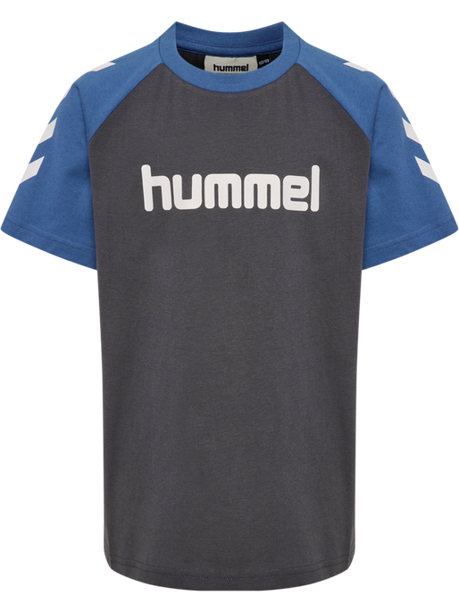 hmlJR LOGO T-SHIRT S/S, EBONY hmlJR LOGO T-SHIRT S/S, EBONY, packshot