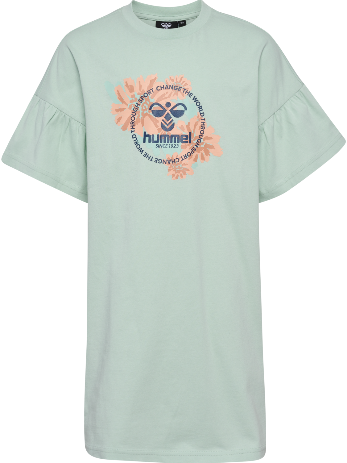 hmlFLOWI DRESS S/S, SURF SPRAY, packshot