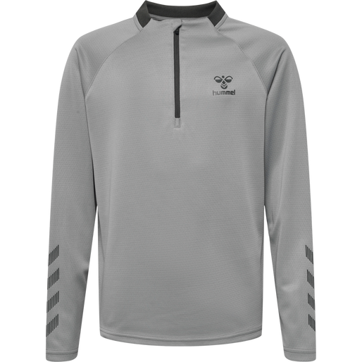 hmlGG12 ACTION HALF ZIP SWEAT KIDS, ALLOY, packshot