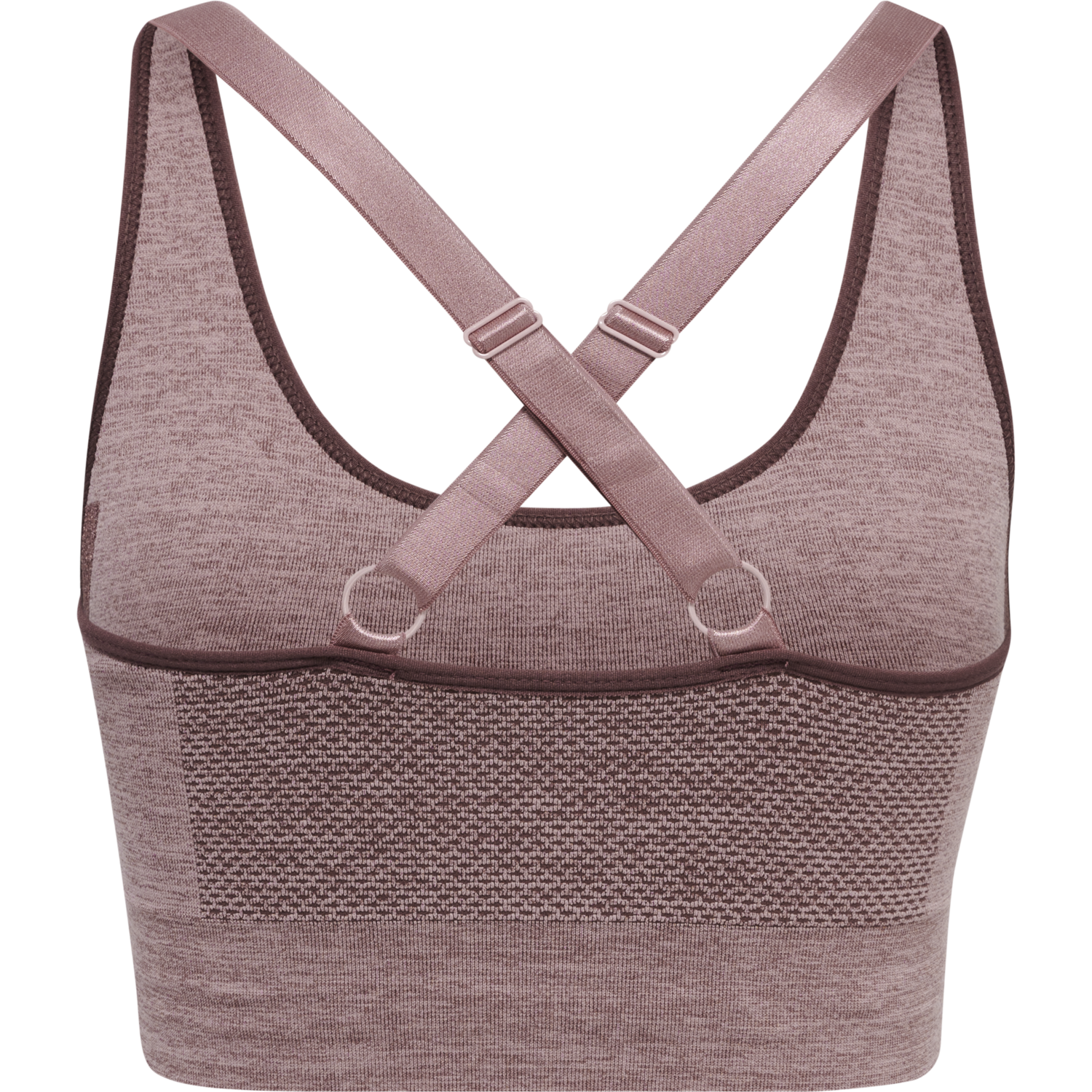 hmlCLEA SEAMLESS  SPORTS TOP, FUDGE/WOODROSE MELANGE, packshot