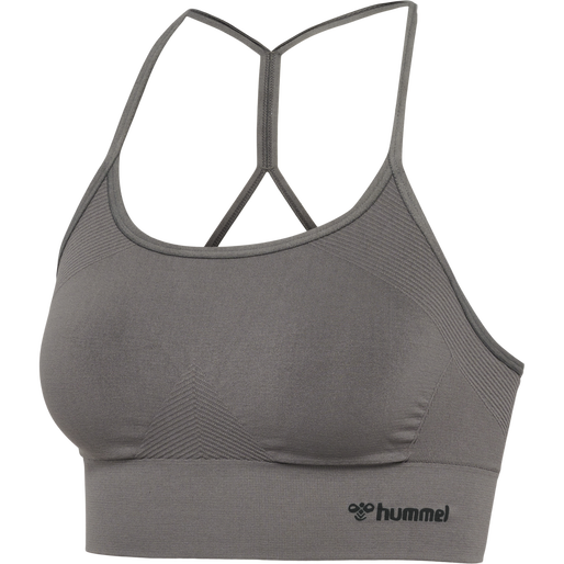 hmlTIFFY SEAMLESS SPORTS TOP, CHARCOAL GRAY, packshot