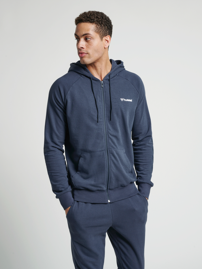 hummel GO COTTON ZIP HOODIE BLACK hummel
