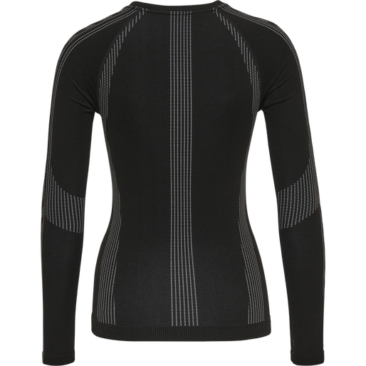 hmlMT SHAPING SEAMLESS T-SHIRT L/S, BLACK, packshot