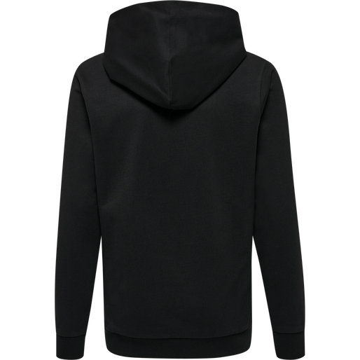 hmlOFFGRID COTTON HOODIE KIDS, JET BLACK, packshot