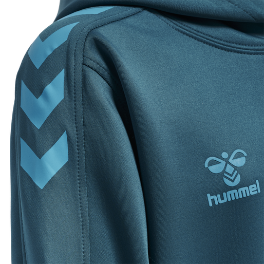 hmlCORE XK POLY KIDS SWEAT HOODIE, BLUE CORAL, packshot