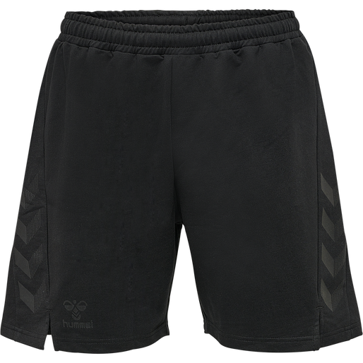 hmlOFFGRID COTTON SHORTS, JET BLACK/FORGED IRON, packshot