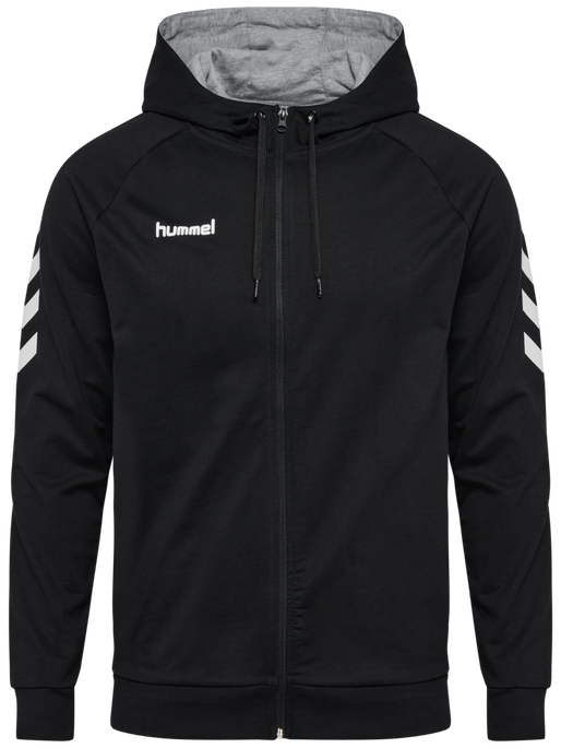 hummel GO COTTON ZIP HOODIE BLACK hummel