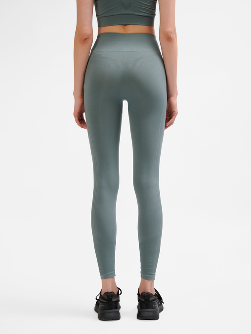 hmlTIF SEAMLESS HIGH WAIST TIGHTS, BALSAM GREEN, model
