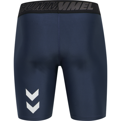 hmlTE TOPAZ 2-PACK TIGHT SHORTS, BLACK/INSIGINA BLUE, packshot
