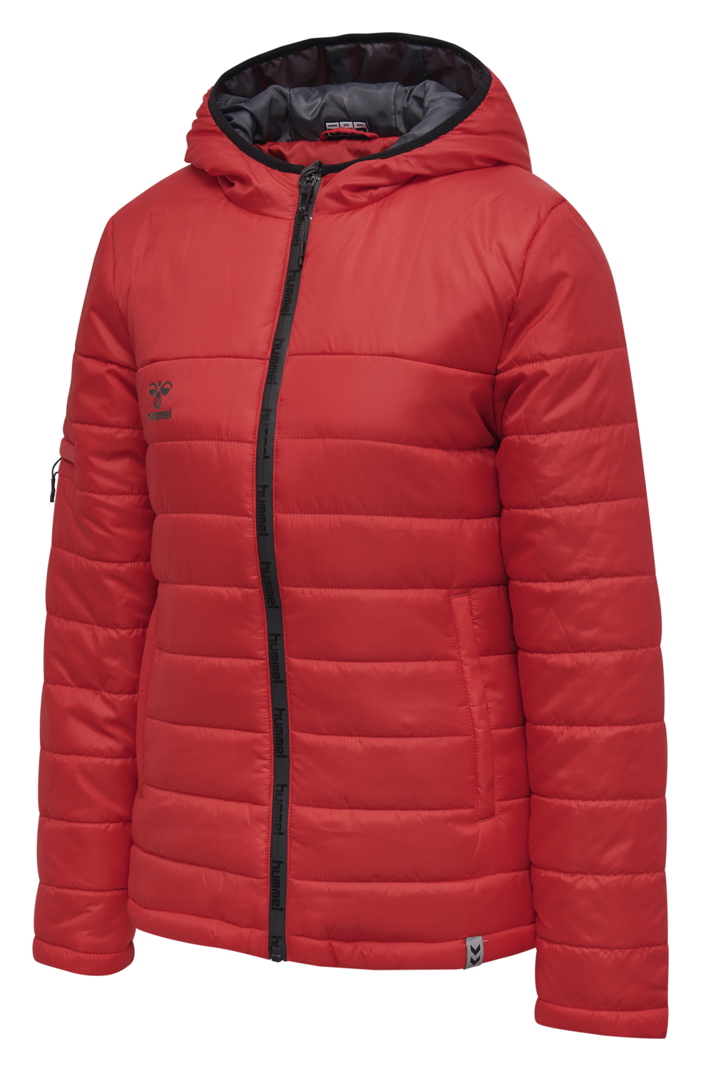 red transparent jacket