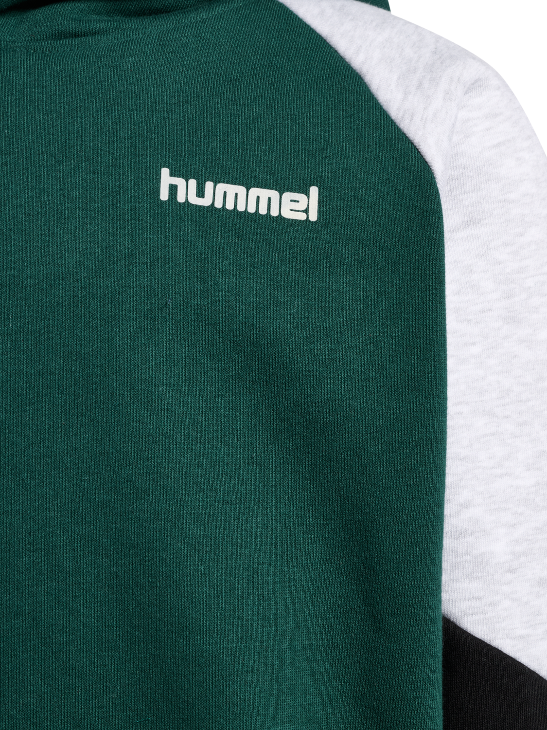 hmlJR LOOSE BLOCKED HOODIE, JUNE BUG, packshot