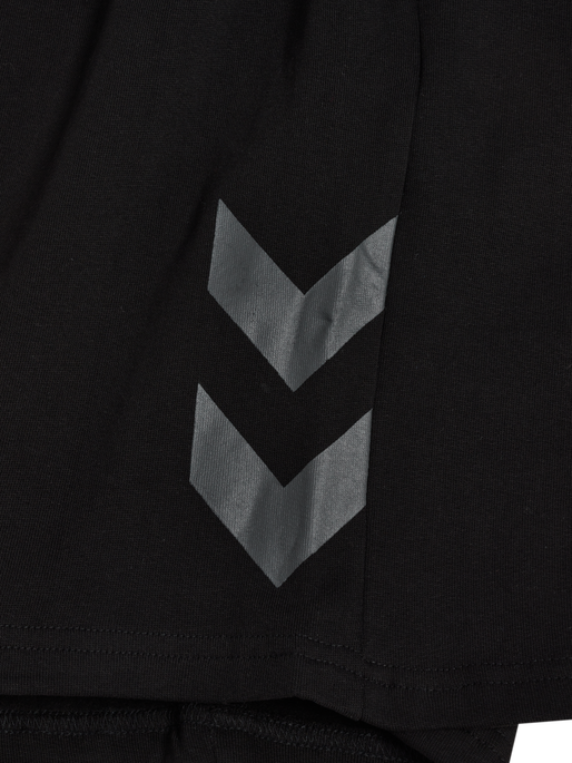 hmlLEGACY HOODIE + SHORTS SET, BLACK, packshot