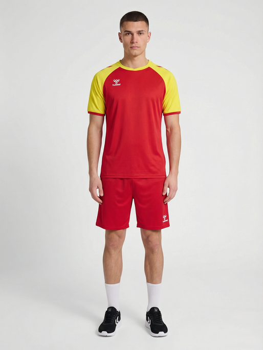 hmlMATCH LEAGUE JERSEY S/S, TRUE RED/BLAZING YELLOW, model