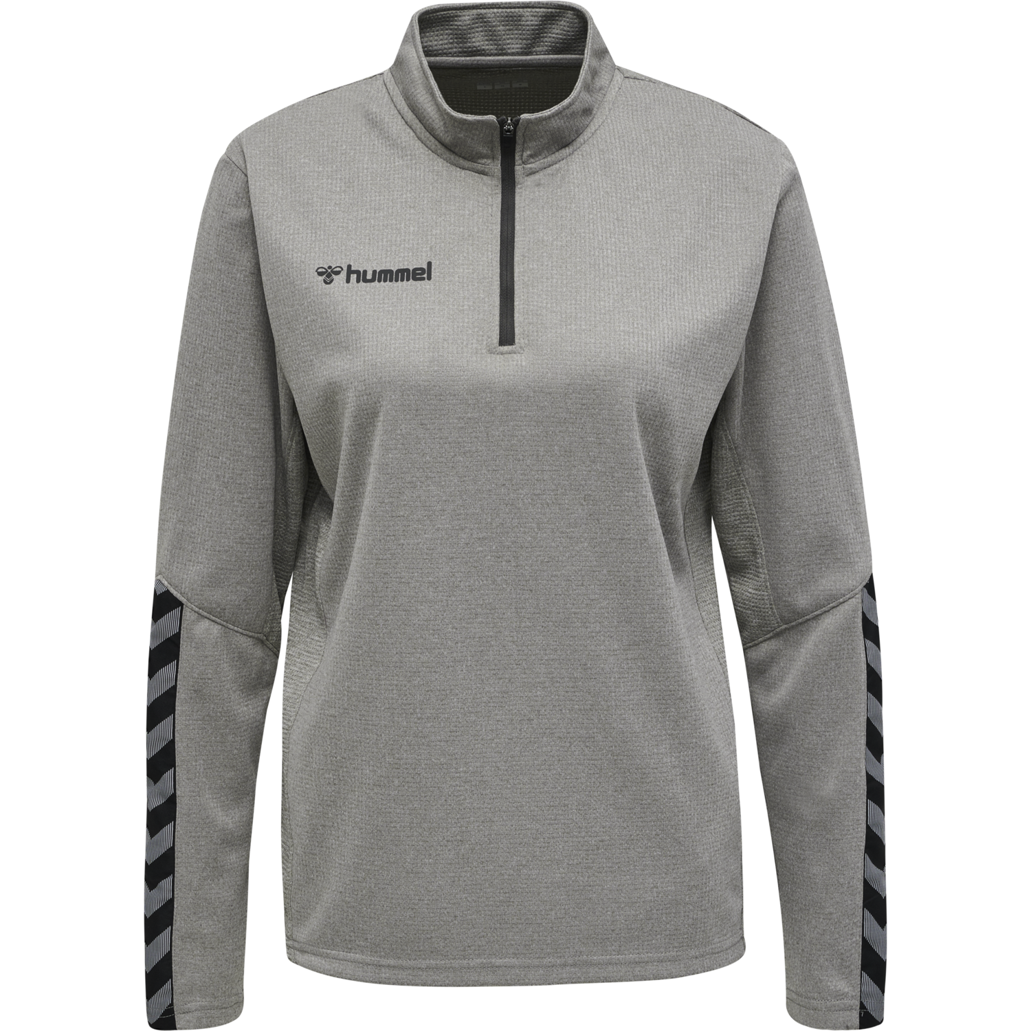 hmlAUTHENTIC HALF ZIP SWEATSHIRT WO, GREY MELANGE, packshot