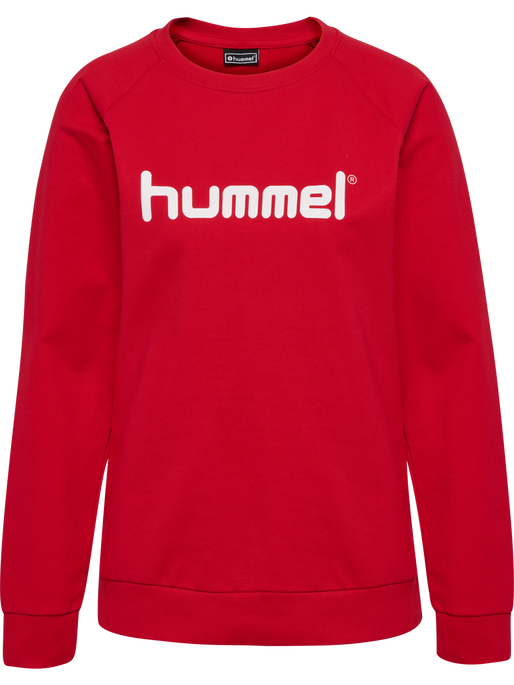 HMLGO COTTON LOGO SWEATSHIRT WOMAN, TRUE RED, packshot