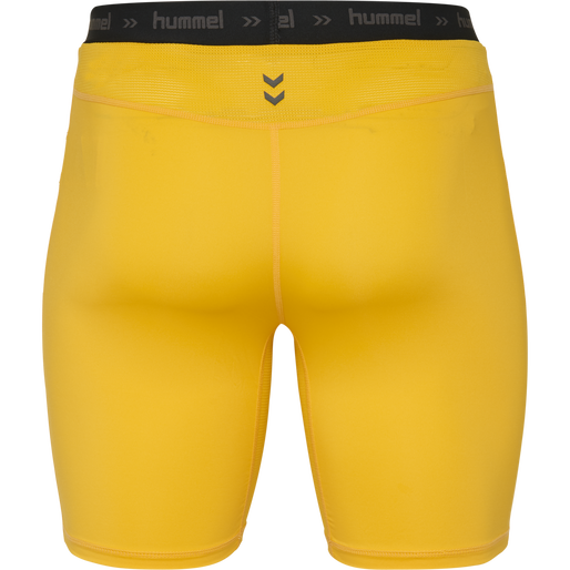 HML FIRST PERFORMANCE TIGHT SHORTS, SPORTS YELLOW, packshot