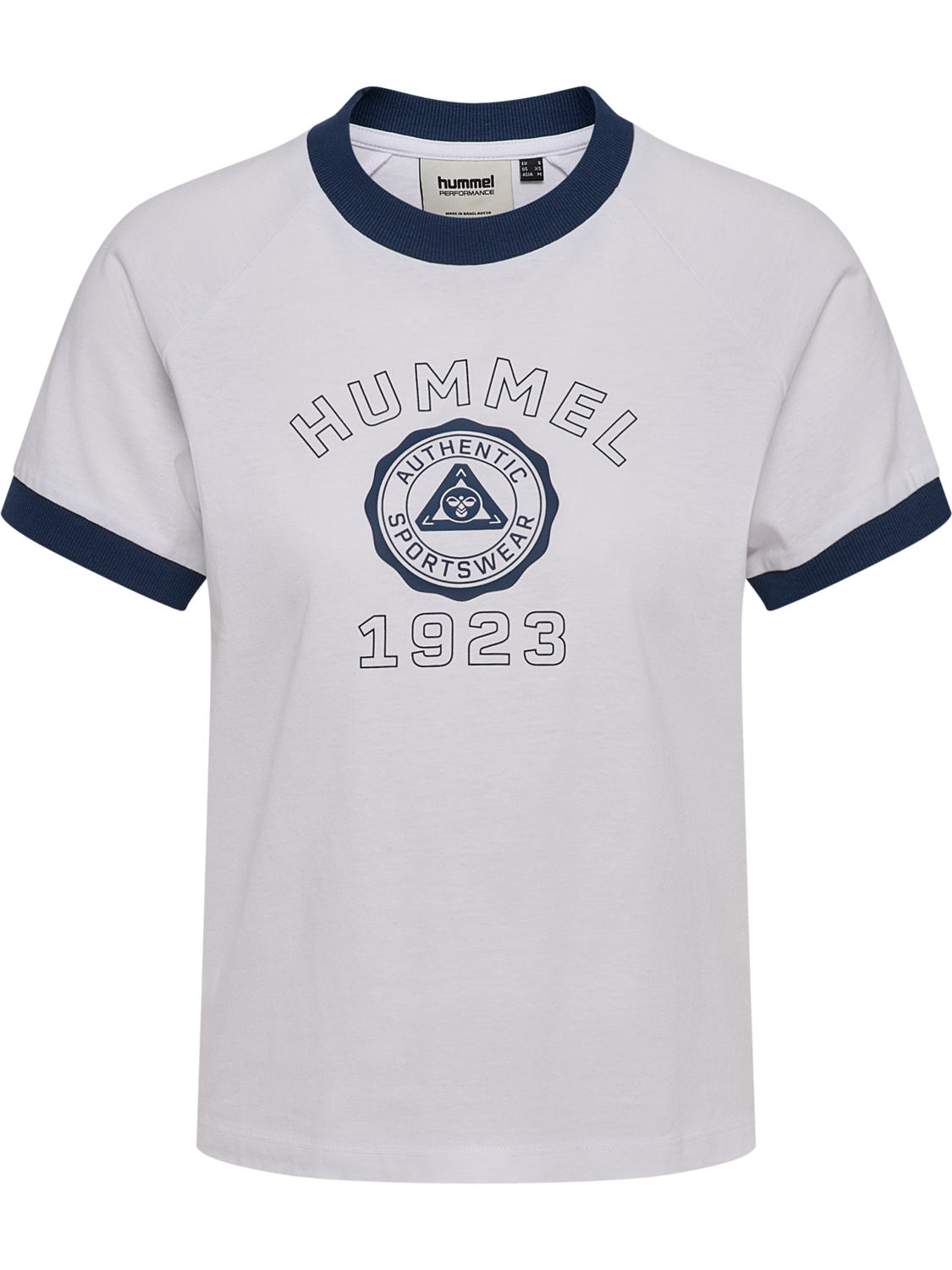 hmlPULSE RINGER W T-SHIRT S/S, WHITE/BLUE, packshot