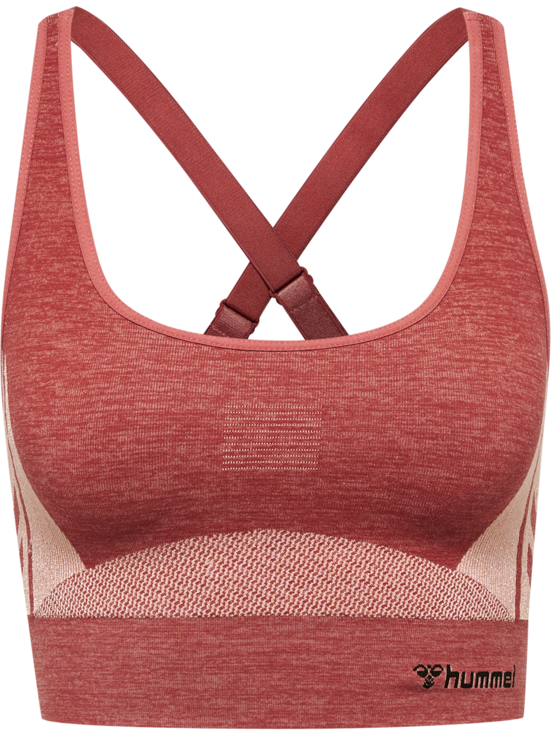 hmlCLEA SEAMLESS  SPORTS TOP, WITHERED ROSE/ROSE TAN MELANGE, packshot