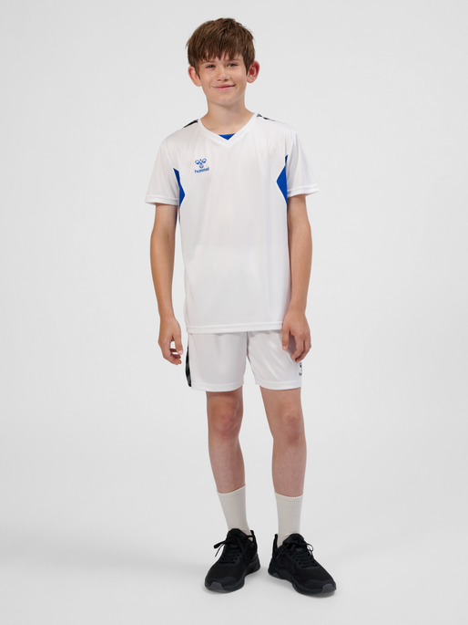 hmlAUTHENTIC PL JERSEY S/S KIDS, WHITE/TRUE BLUE, model
