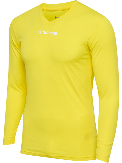hmlBL ESSENTIAL TEE L/S, BLAZING YELLOW, packshot