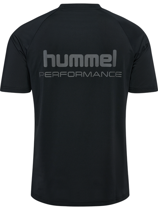 hmlPULSE MESH T-SHIRT S/S, BLACK/EBONY hmlPULSE MESH T-SHIRT S/S, BLACK/EBONY, packshot