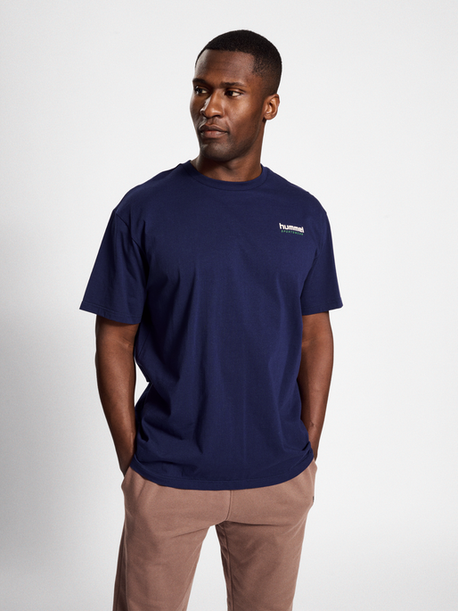 PEACOAT hummel NATE T-SHIRT - LGC