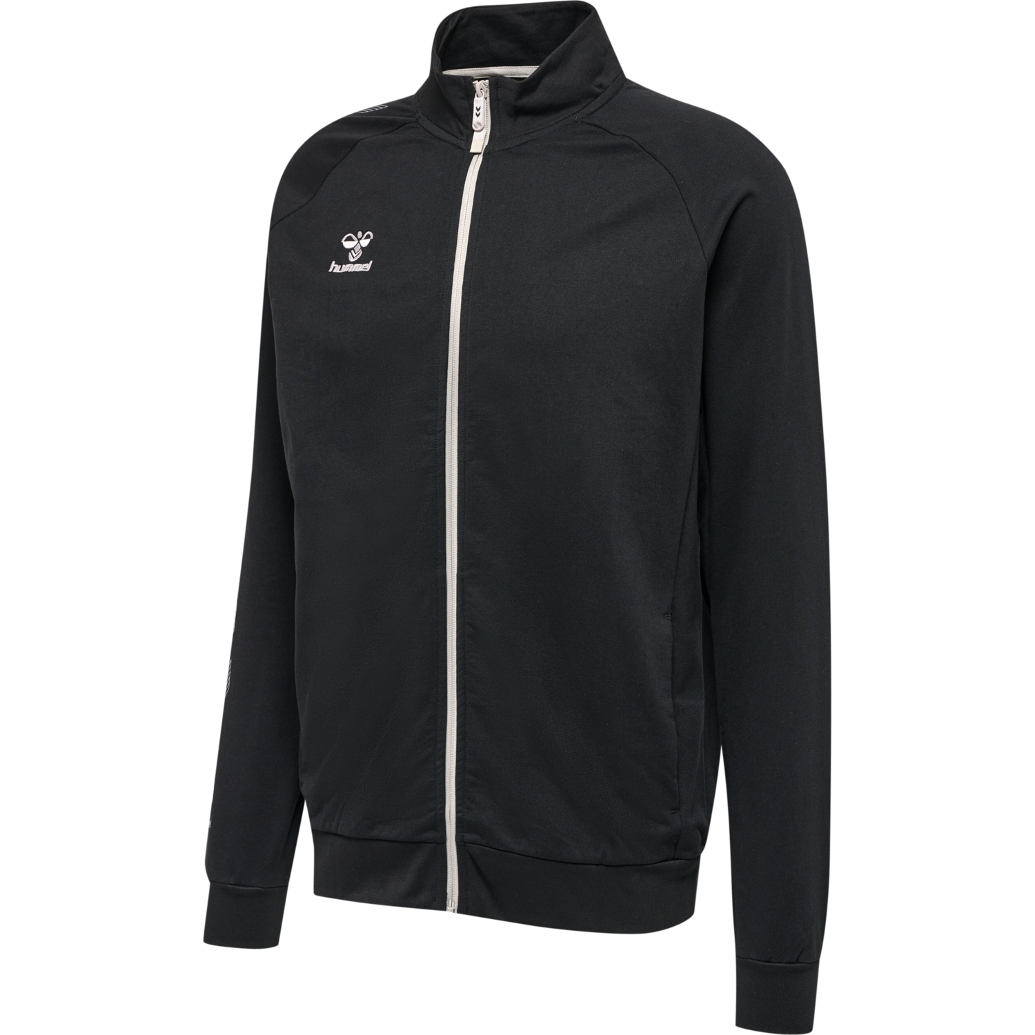 hmlMOVE GRID COTTON ZIP JACKET, BLACK, packshot