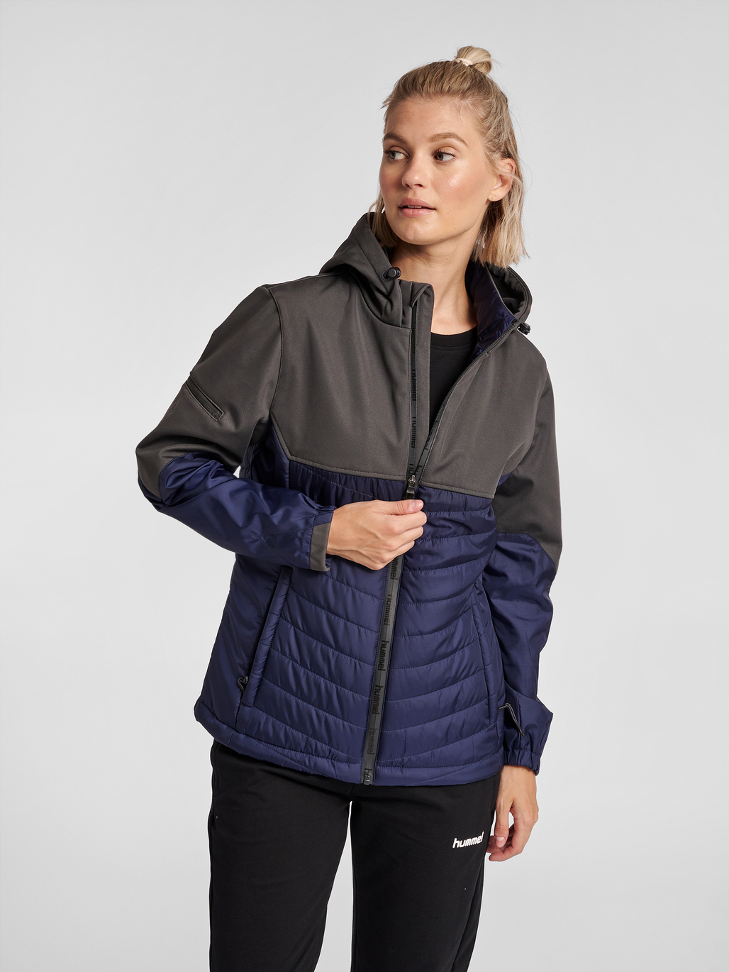 Hooded hybrid jacket sale