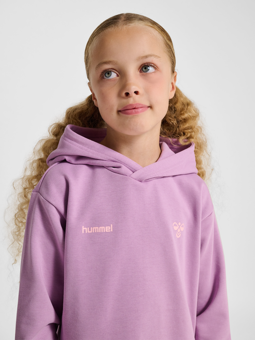 hmlJR GRAPHIC HOODIE, LAVENDER MIST, model