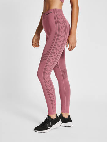 hmlSHAPING SEAMLESS MW TIGHTS, HEATHER ROSE, model